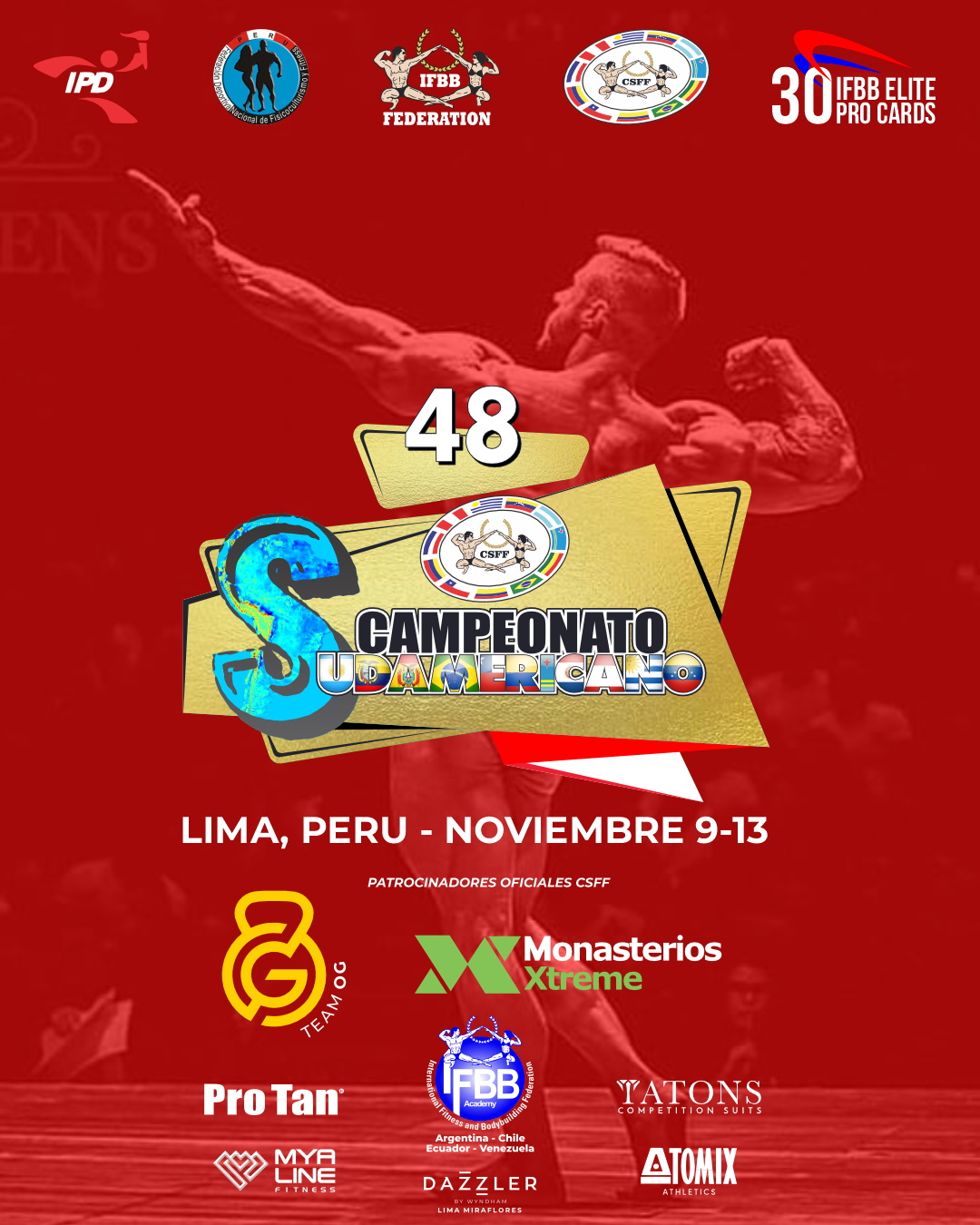 Invitación 48 Campeonato Sudamericano IFBB Perú 2023